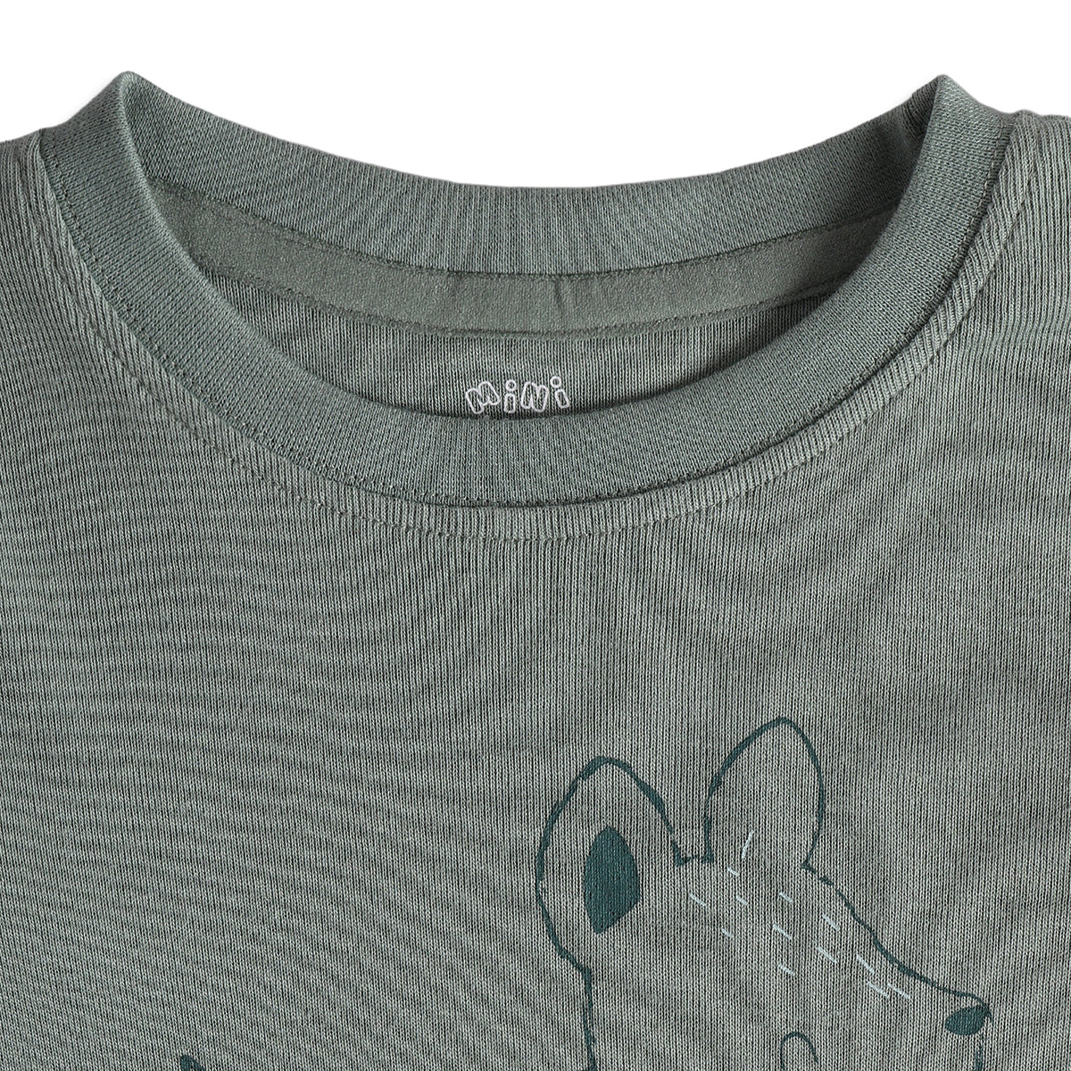 Baby Boys Pink Green Cotton T-Shirts Pack of 2 Regular Fit Casual Wear