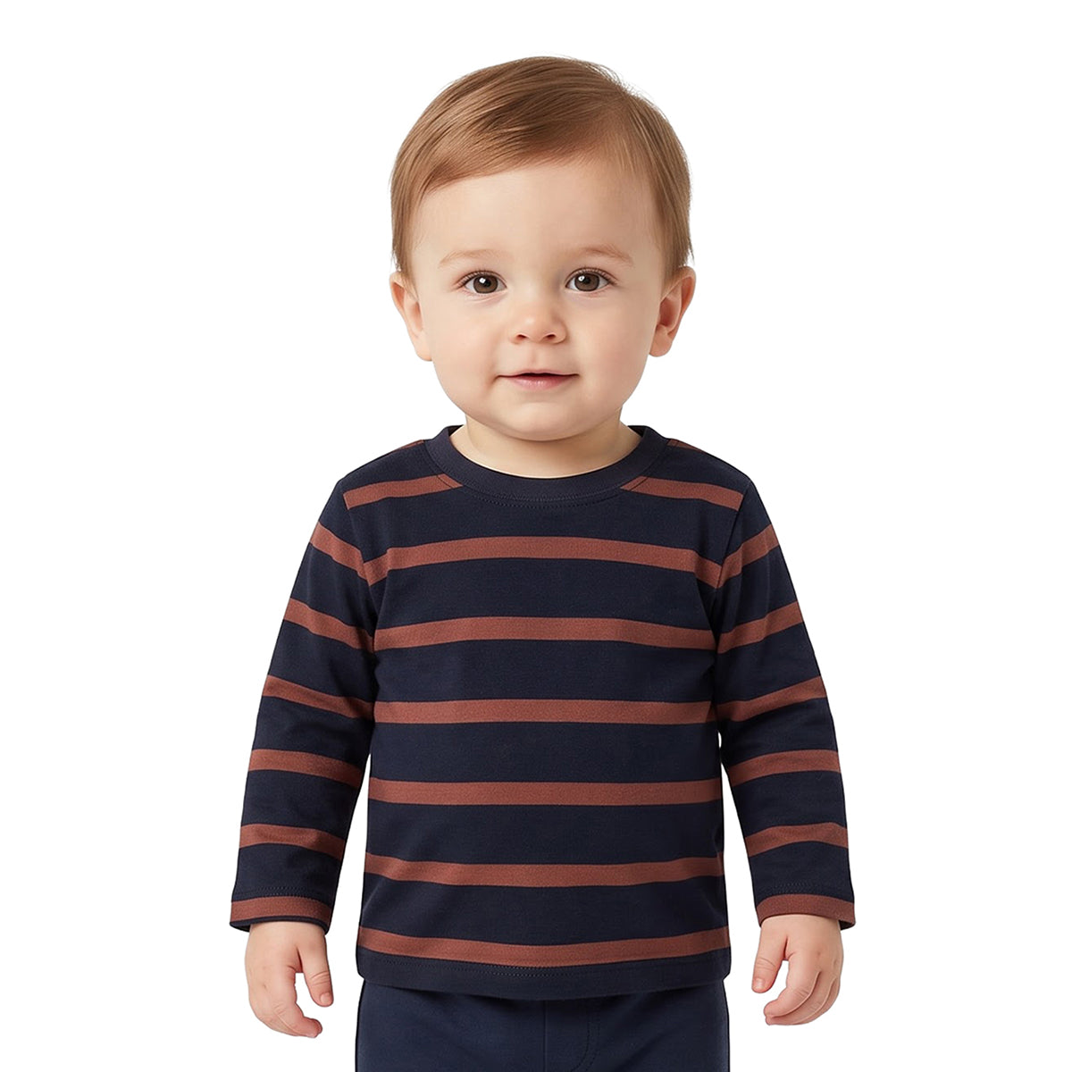 Baby Boys Red Navy Cotton T-Shirts Pack of 2 Regular Fit Casual Wear