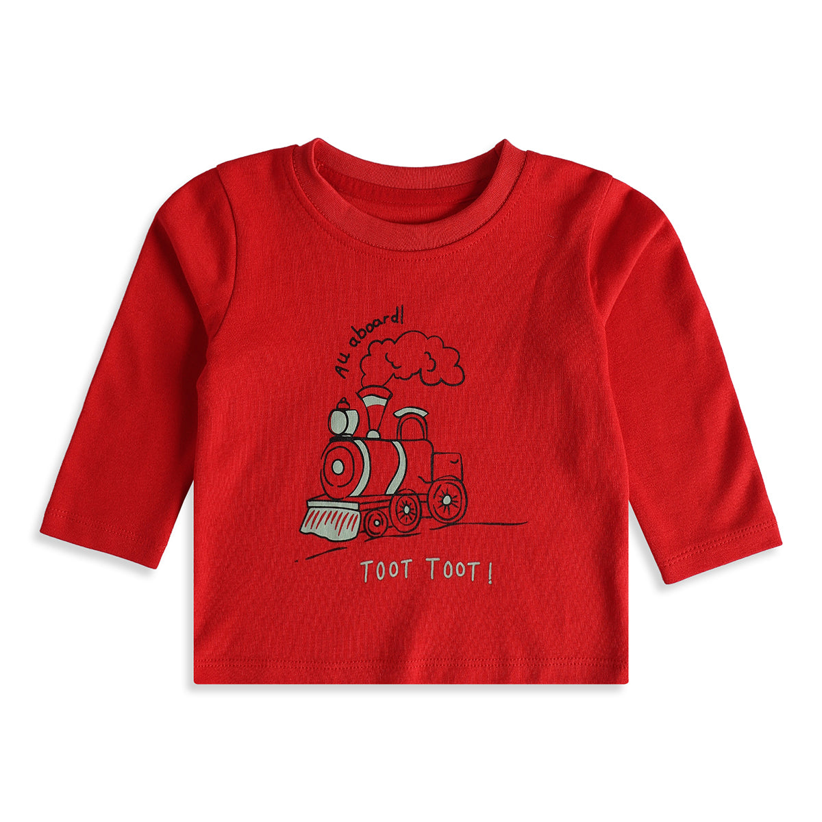 Baby Boys Red Navy Cotton T-Shirts Pack of 2 Regular Fit Casual Wear