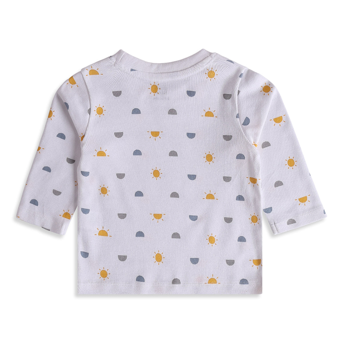 Baby Boys White Mustard Cotton Printed T-Shirts Pack of 2 Casual Wear