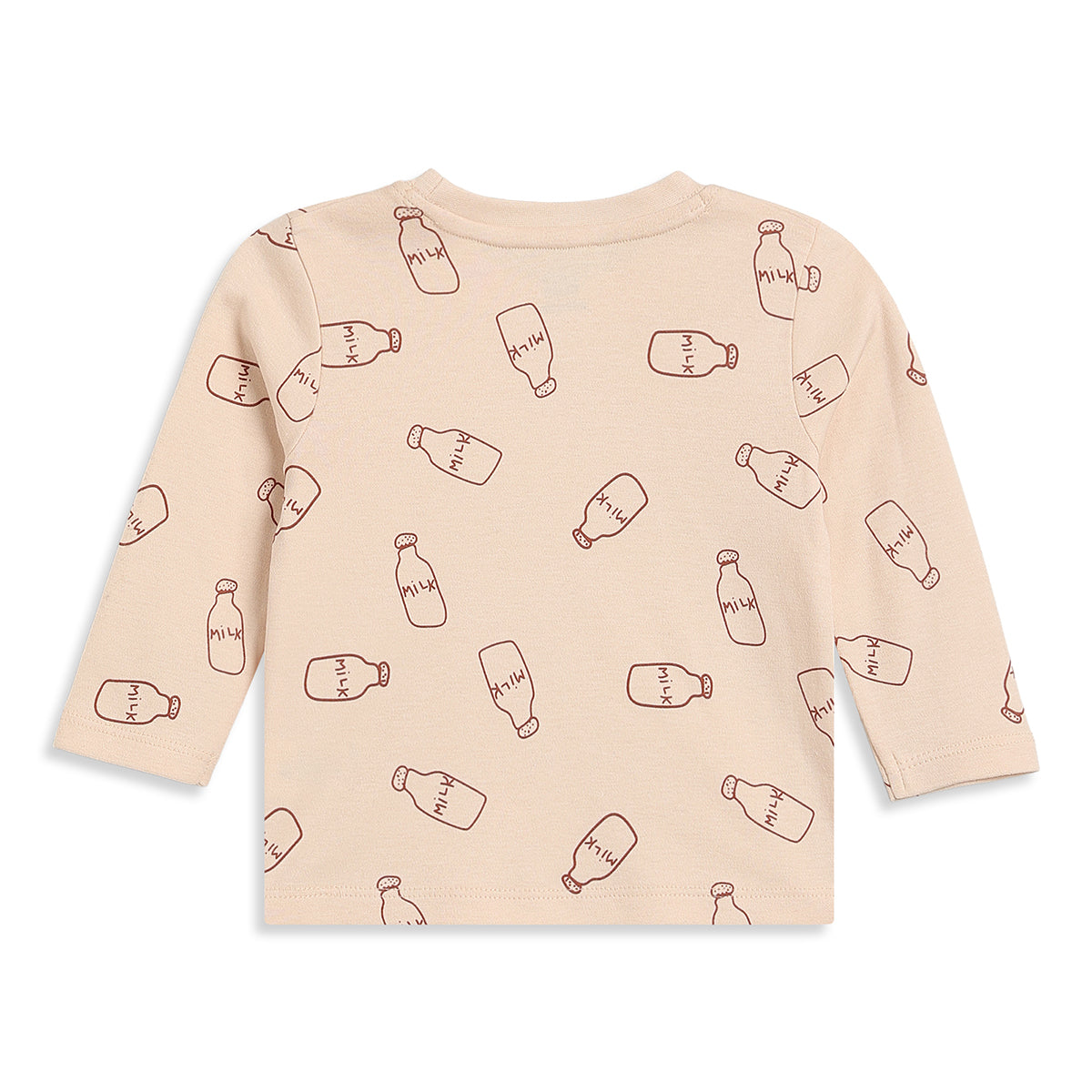 Baby Boys Blue and Beige Cotton T-Shirts Pack of 2 Regular Fit