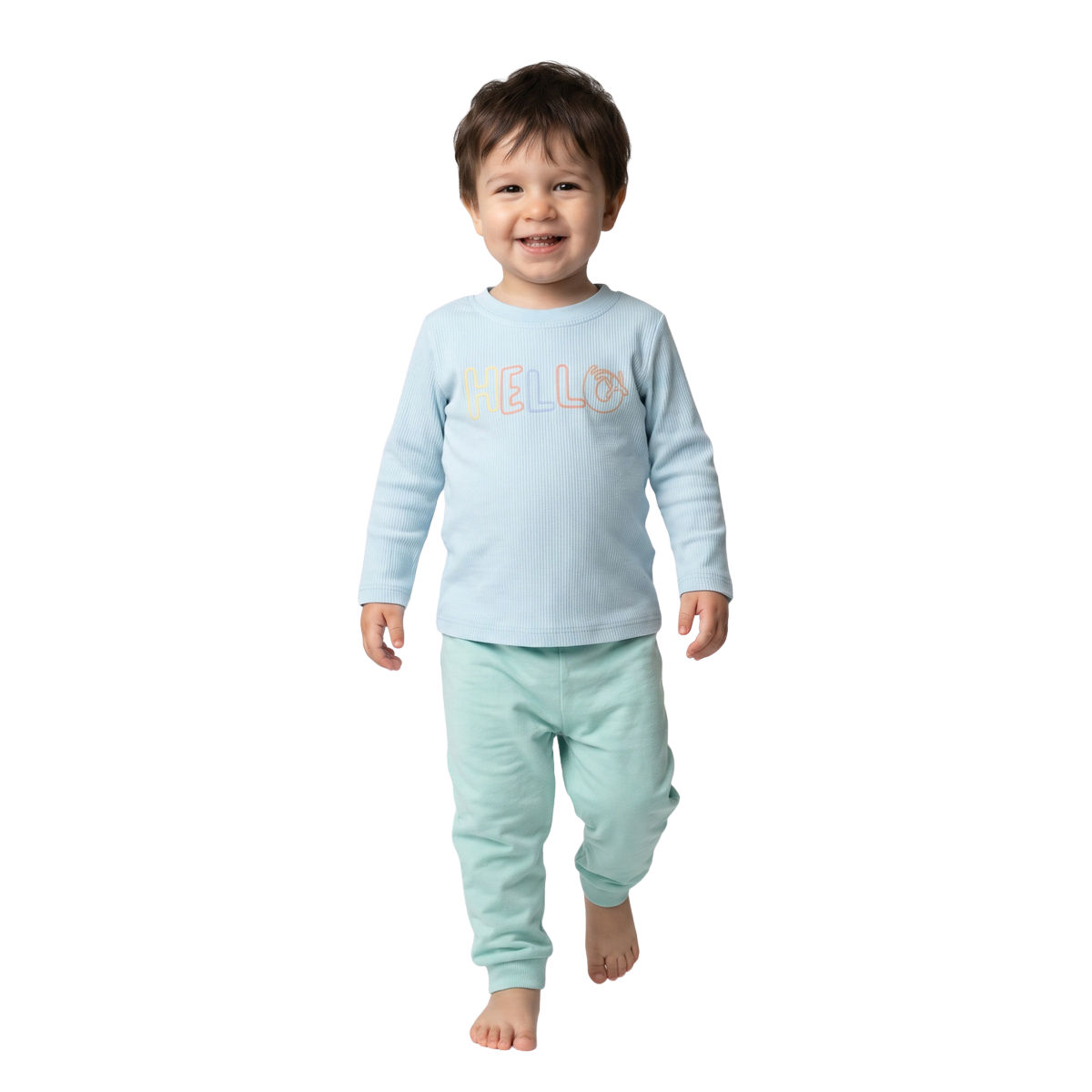 Baby Boys Blue and Grey Cotton T Shirts Pack of 2 Regular Fit Casual