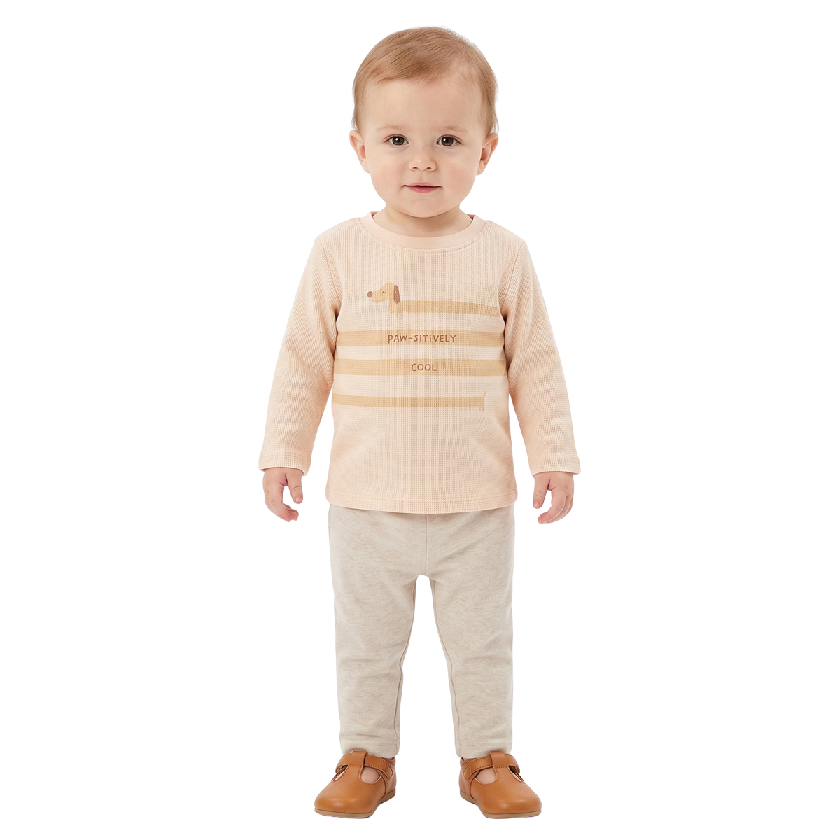 Baby Boys Yellow and Beige Printed T Shirts Pack of 2 Baby T Shirts