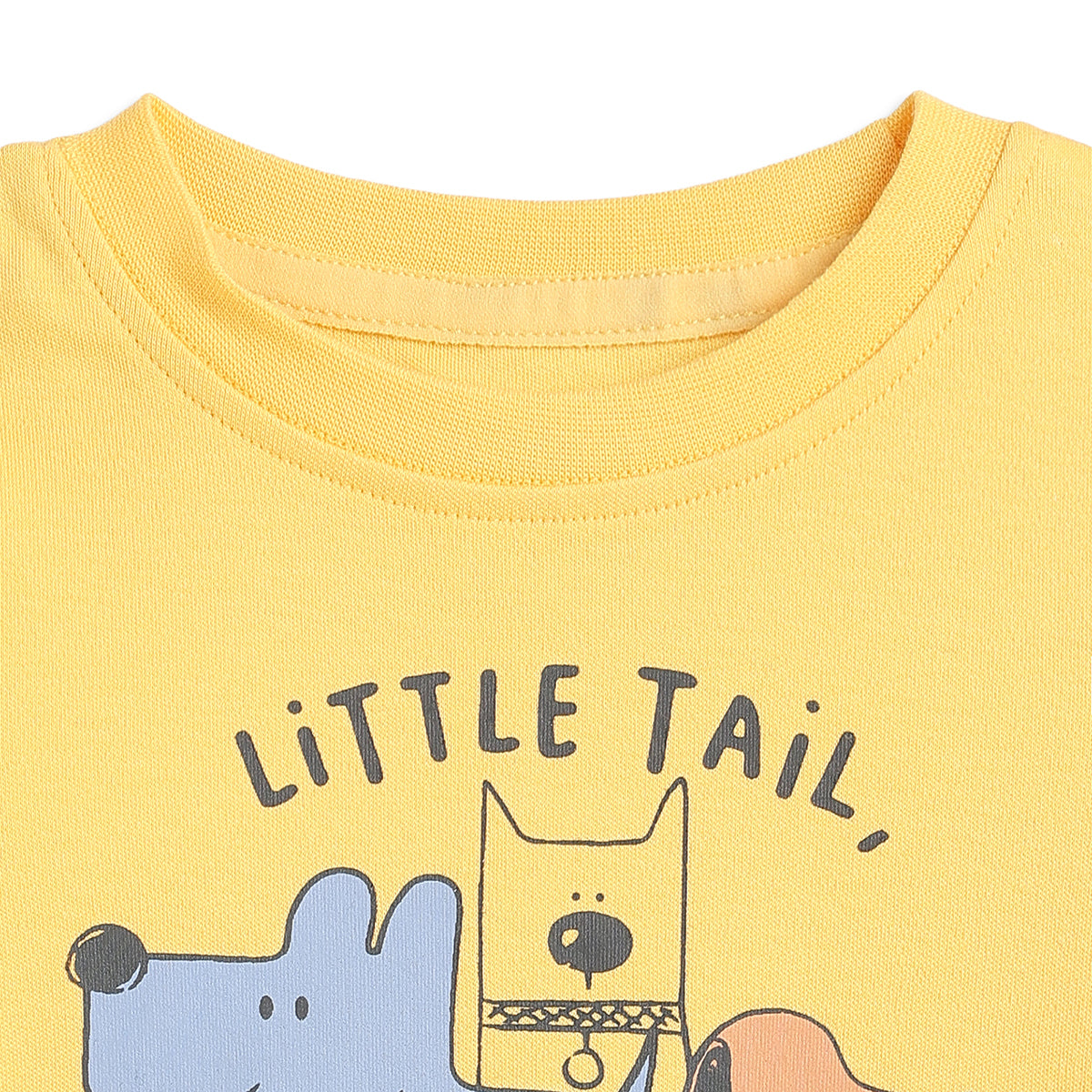Baby Boys Yellow and Beige Cotton Printed T-Shirts Pack of 2 Regular Fit Casual Baby T-Shirts
