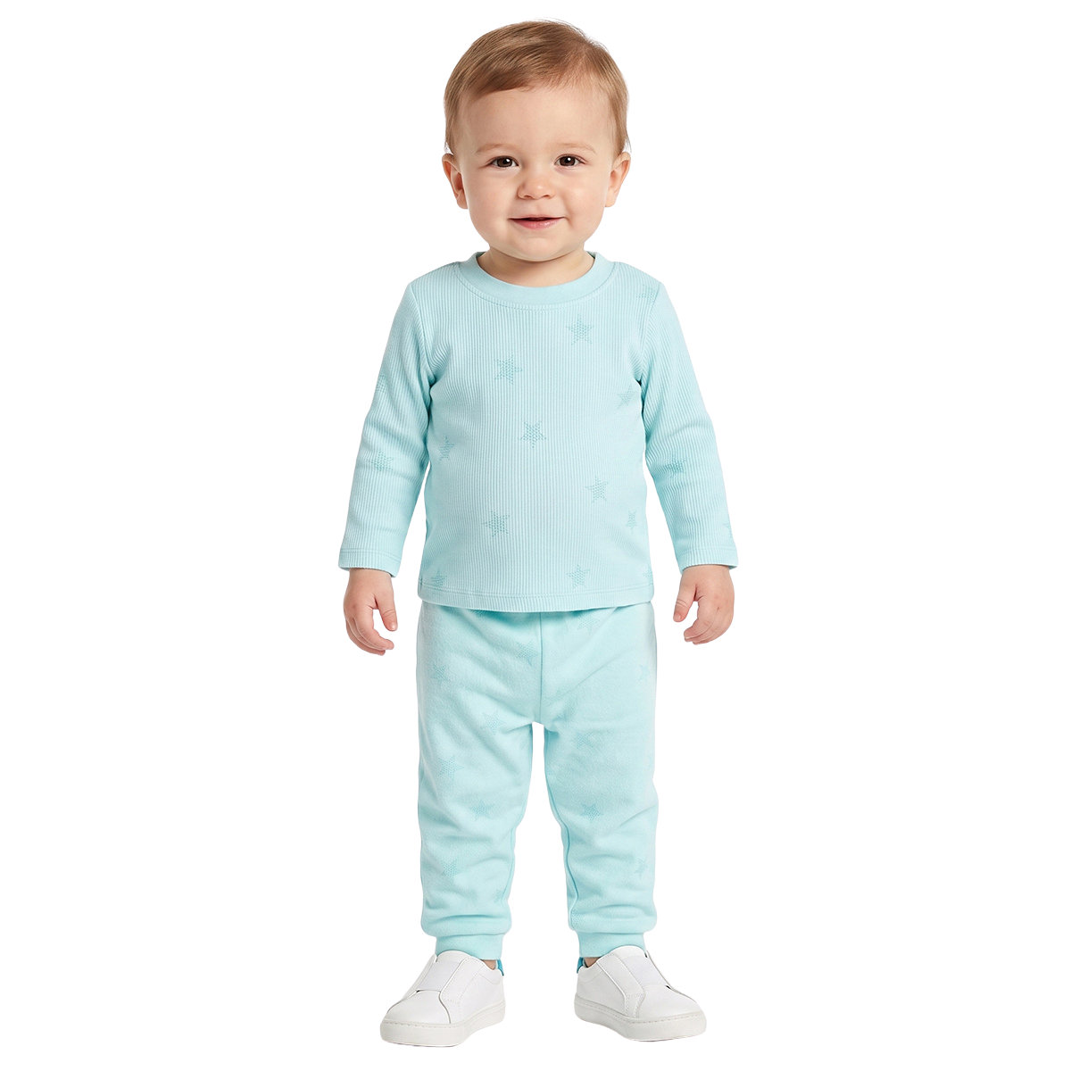 Baby Boys Yellow and Mint Green Star Printed T Shirts Pack of 2