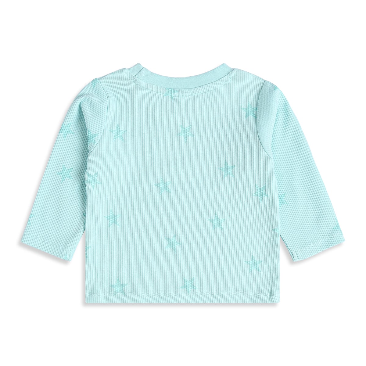Baby Boys Yellow And Mint Green Cotton Blend Star Printed T-Shirts Pack of 2 Regular Fit Casual Wear