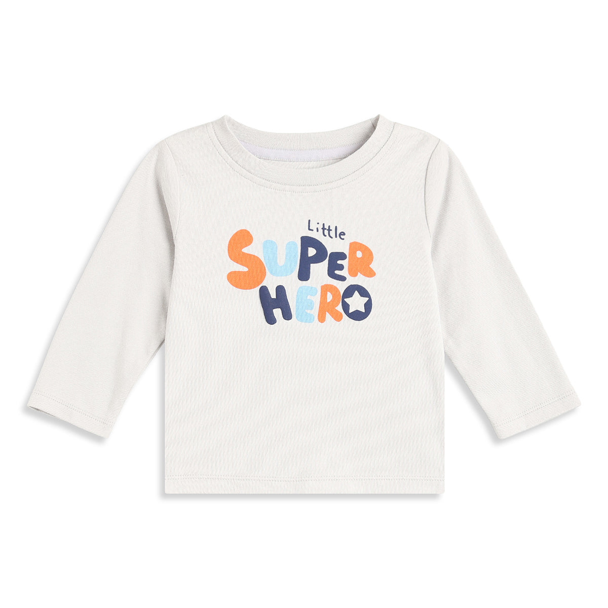 Baby Boys Blue and Off White Cotton Printed T-Shirts Pack of 2 Regular Fit Casual T-Shirts
