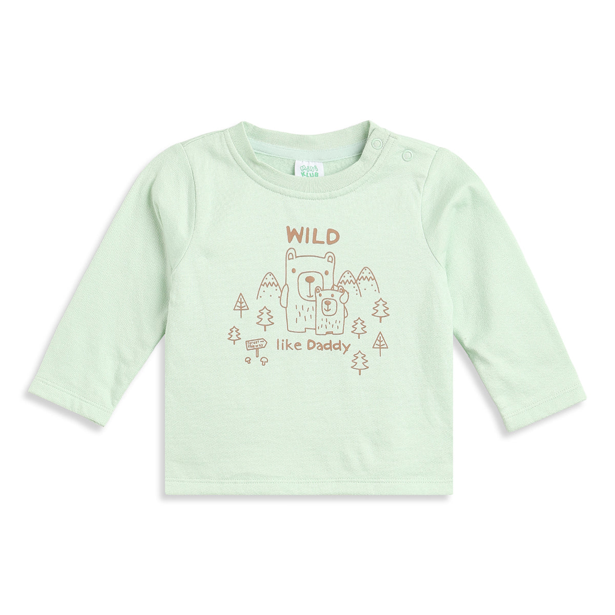 Baby Boys Green and Peach Cotton Printed T-Shirts Pack of 2 Regular Fit Casual T-Shirts