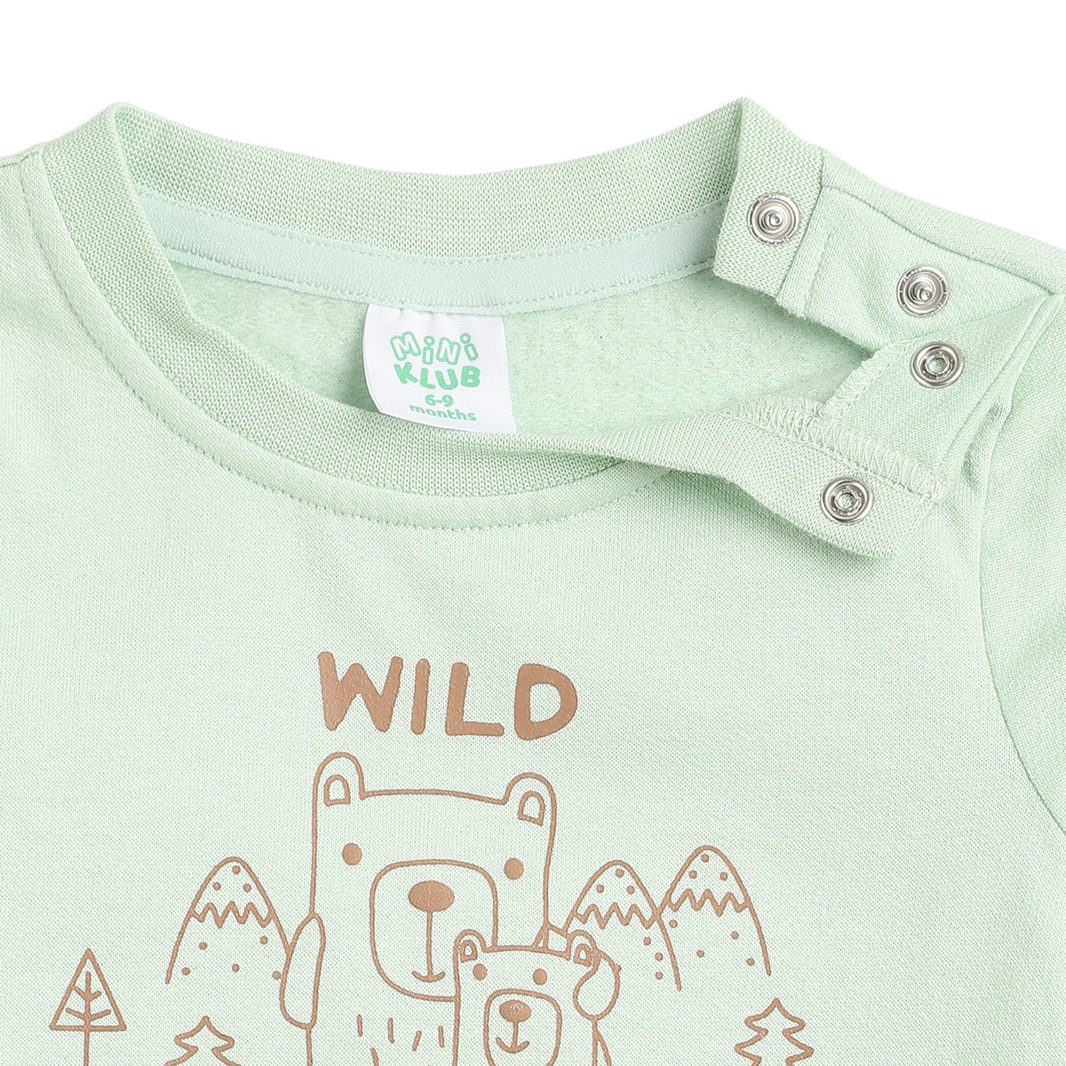 Baby Boys Green and Peach Cotton Printed T-Shirts Pack of 2 Regular Fit Casual T-Shirts