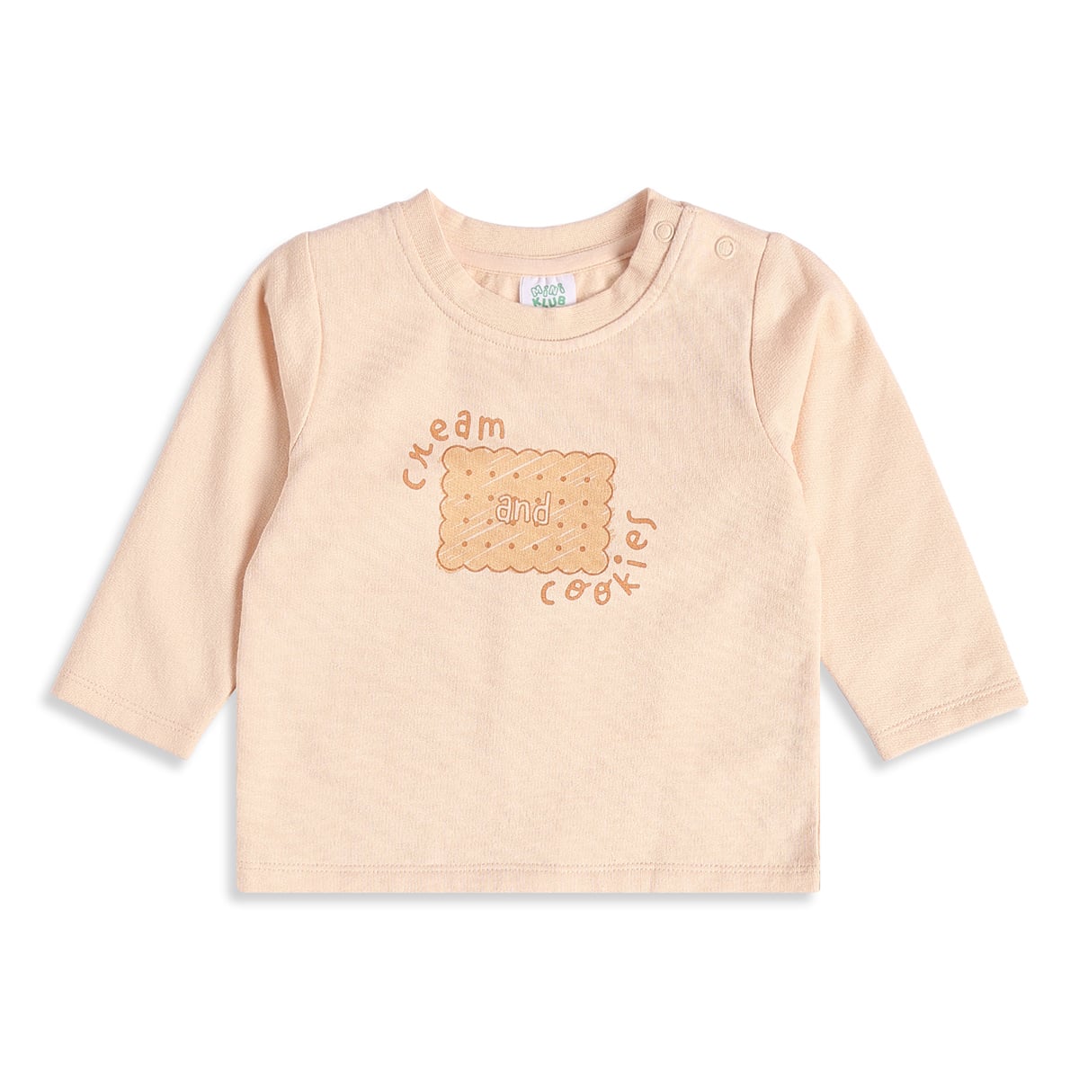 Baby Boys Yellow And Peach Cotton Printed Full Sleeve T-Shirts Pack Of 2 Regular Fit Casual Wear