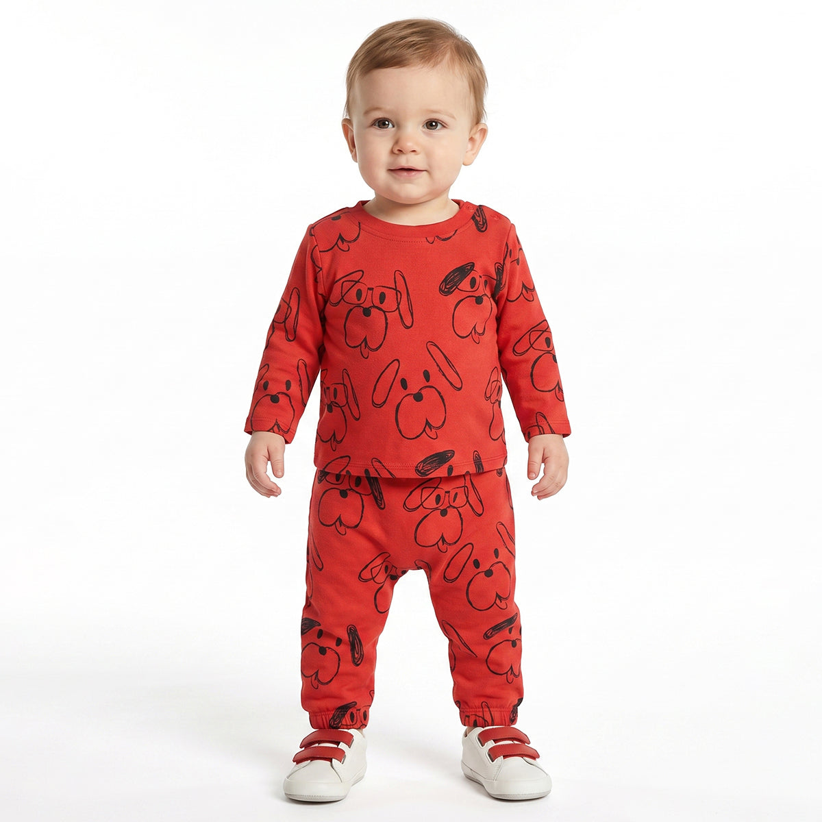 Baby Boys Aqua Blue and Red Cotton Printed T-Shirts Pack of 2 Regular Fit Casual T-Shirts