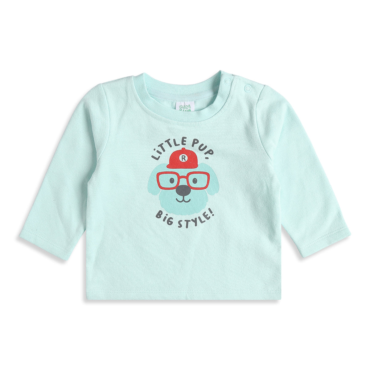 Baby Boys Aqua Blue and Red Cotton Printed T-Shirts Pack of 2 Regular Fit Casual T-Shirts