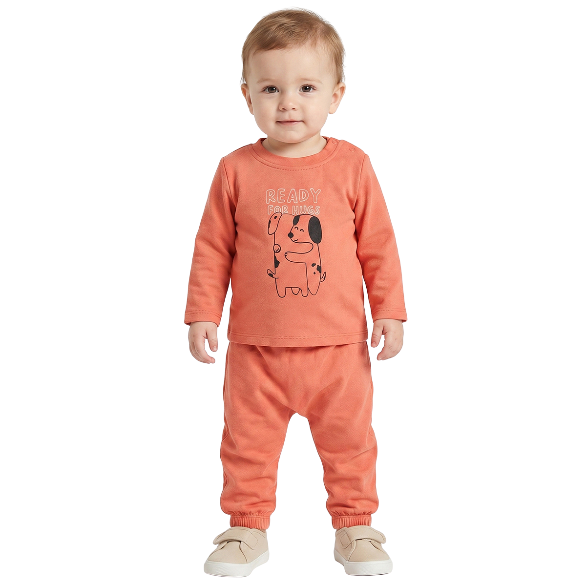 Baby Boys Orange and Light Blue Printed T Shirts Pack of 2 T Shirts