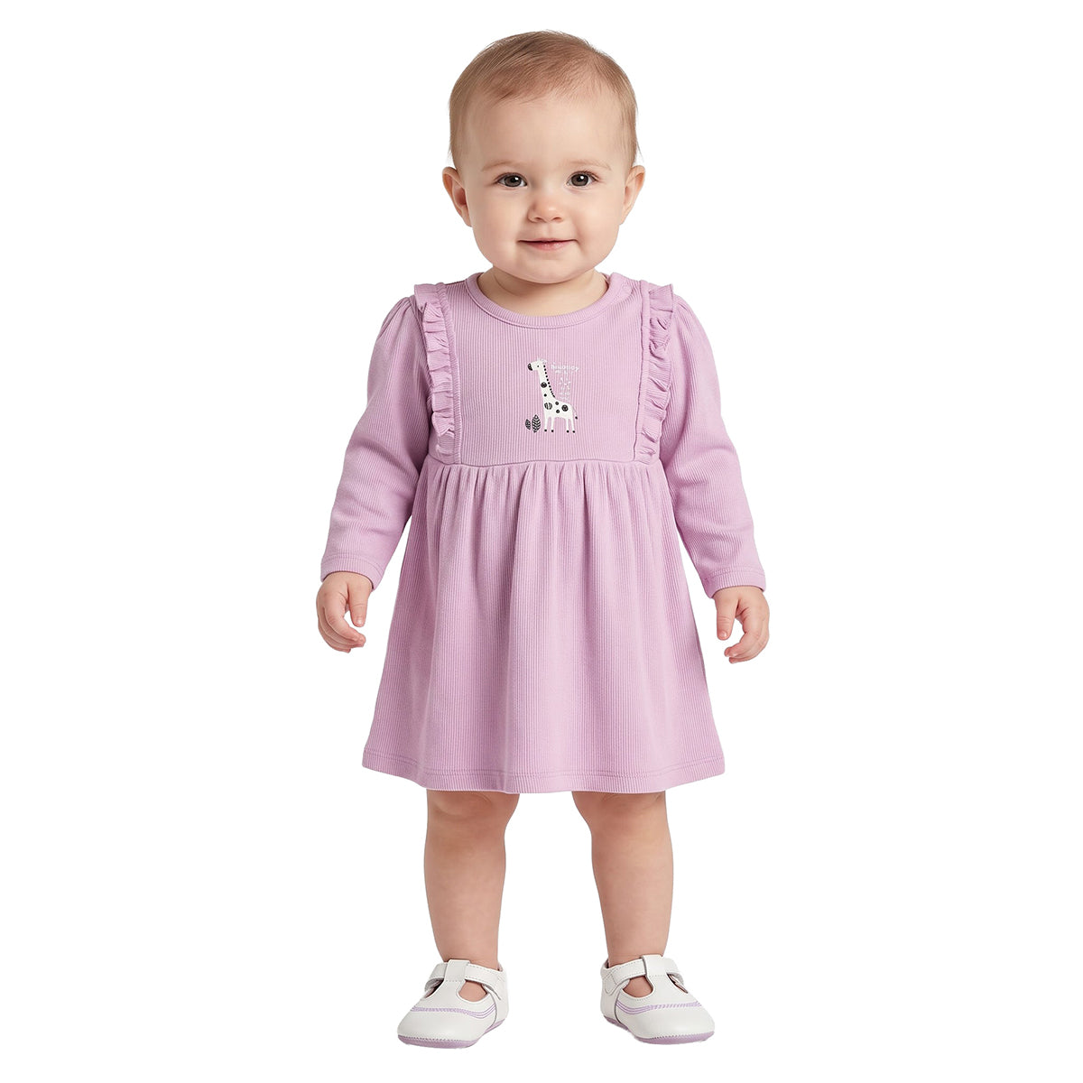 Baby Girls Blue and Pink Cotton Dresses Pack of 2 Regular Fit