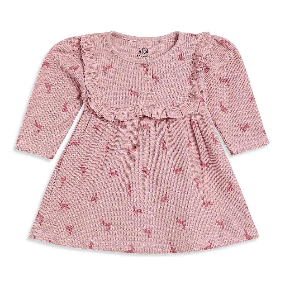Baby Girls Pink Cotton Printed Dresses Pack of 2 Regular Fit
