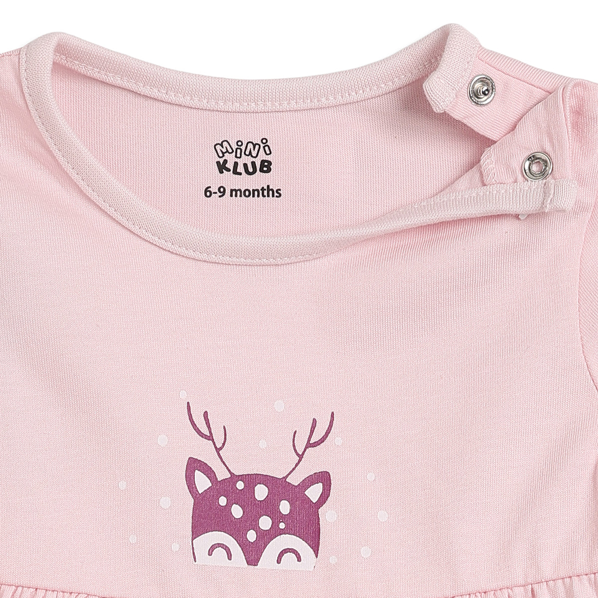 Baby Girls Pink Cotton Printed Dresses Pack of 2 Regular Fit