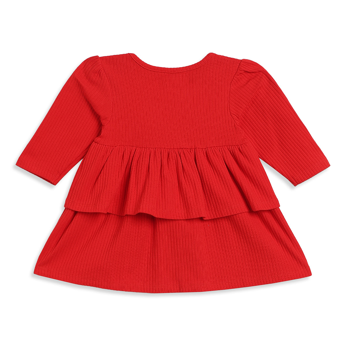 Baby Girls Green and Red Cotton Dress Pack of 2 Regular Fit Casual Wear