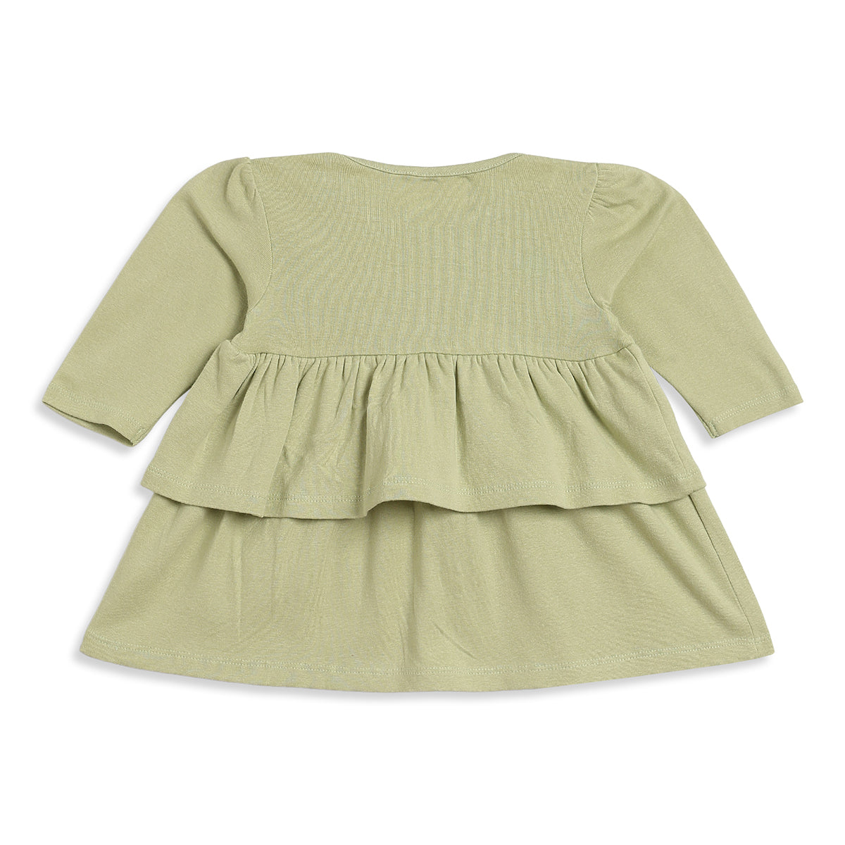 Baby Girls Green and Red Cotton Dress Pack of 2 Regular Fit Casual Wear