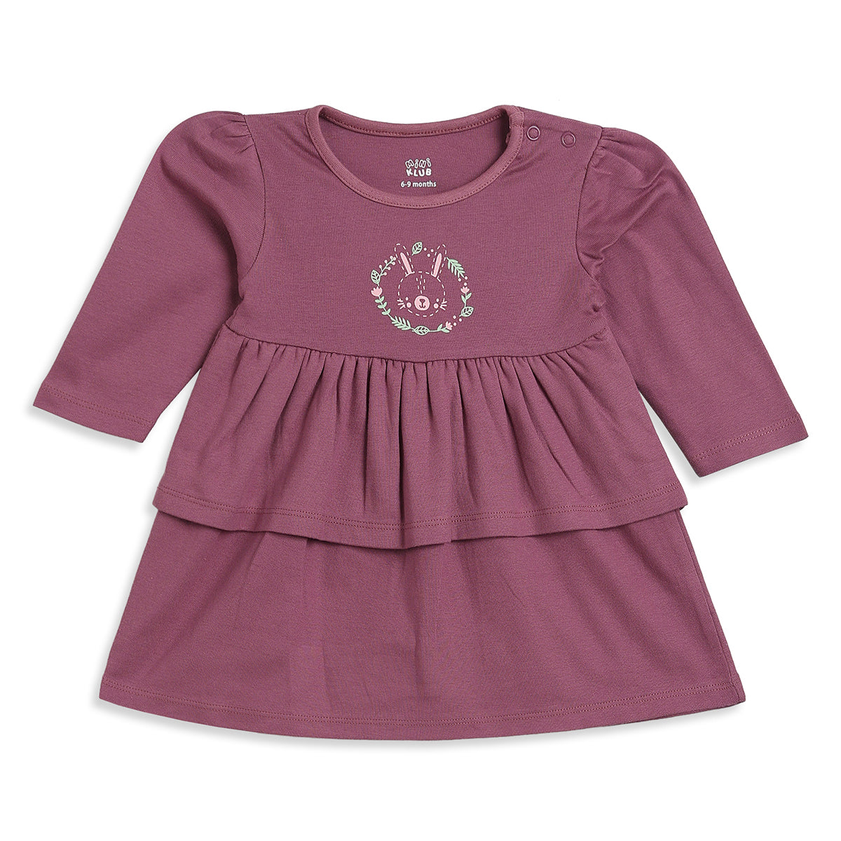Baby Girls Pink and Plum Cotton Dress Pack of 2 Regular Fit Daily Wear