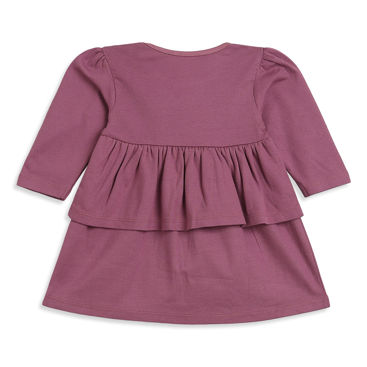 Baby Girls Pink and Plum Cotton Dress Pack of 2 Regular Fit Daily Wear