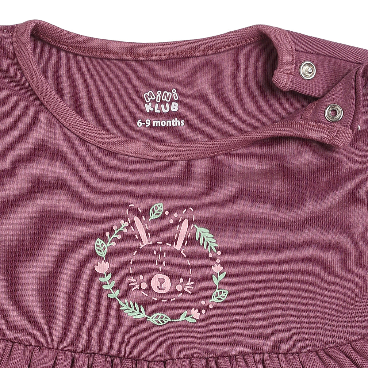 Baby Girls Pink and Plum Cotton Dress Pack of 2 Regular Fit Daily Wear