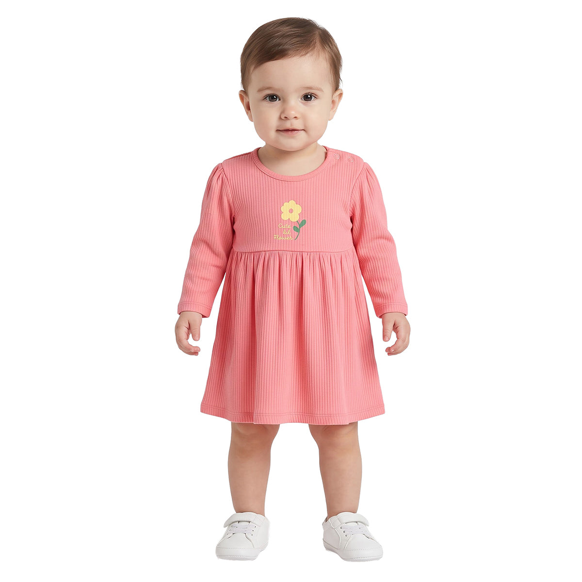 Baby Girls Pink and Plum Cotton Dress Pack of 2 Regular Fit Daily Wear