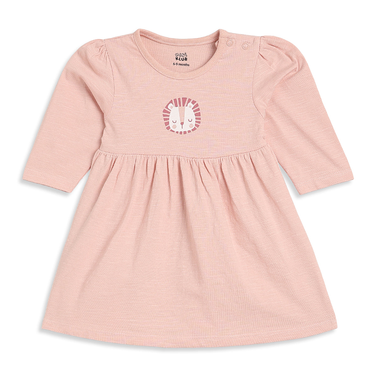 Baby Girls Pink and Peach Printed Dresses Pack of 2 Casual Wear