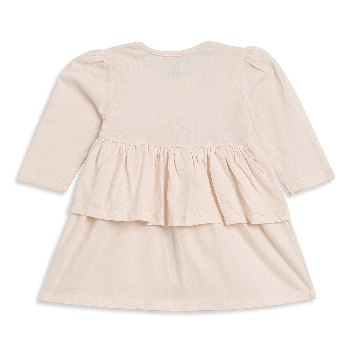 Baby Girls Cream Sage Cotton Dress Pack of 2 Regular Fit Casual Wear