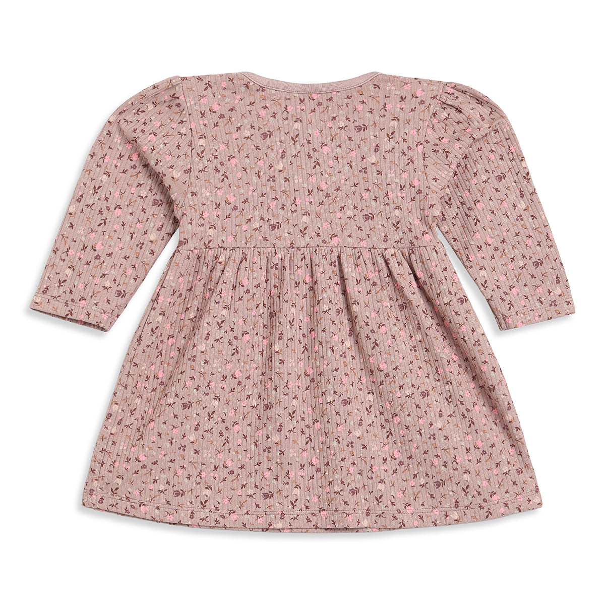 Baby Girls Cream and Mauve Cotton Dresses Pack of 2 Regular Fit