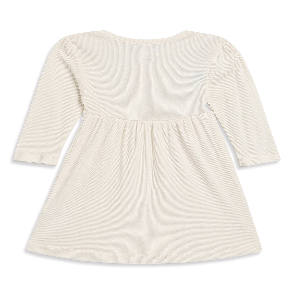 Baby Girls Cream and Mauve Cotton Dresses Pack of 2 Regular Fit