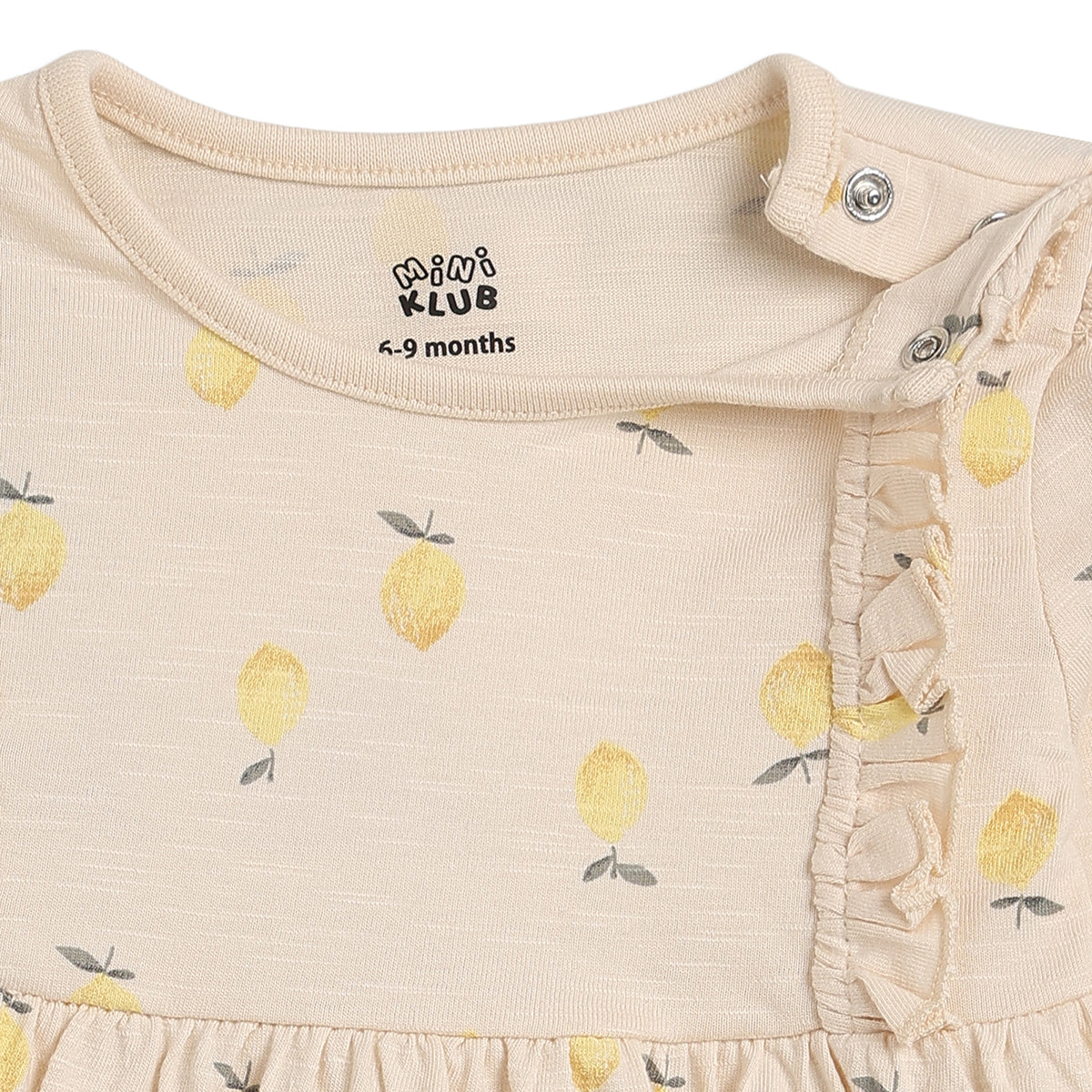 Baby Girls Cream Cotton Printed Dresses Pack of 2 Regular Fit