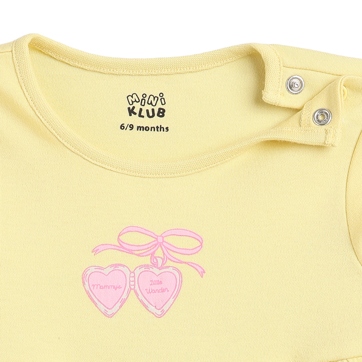 Baby Girls Yellow and Mint Green Cotton Dresses Pack of 2 Regular Fit
