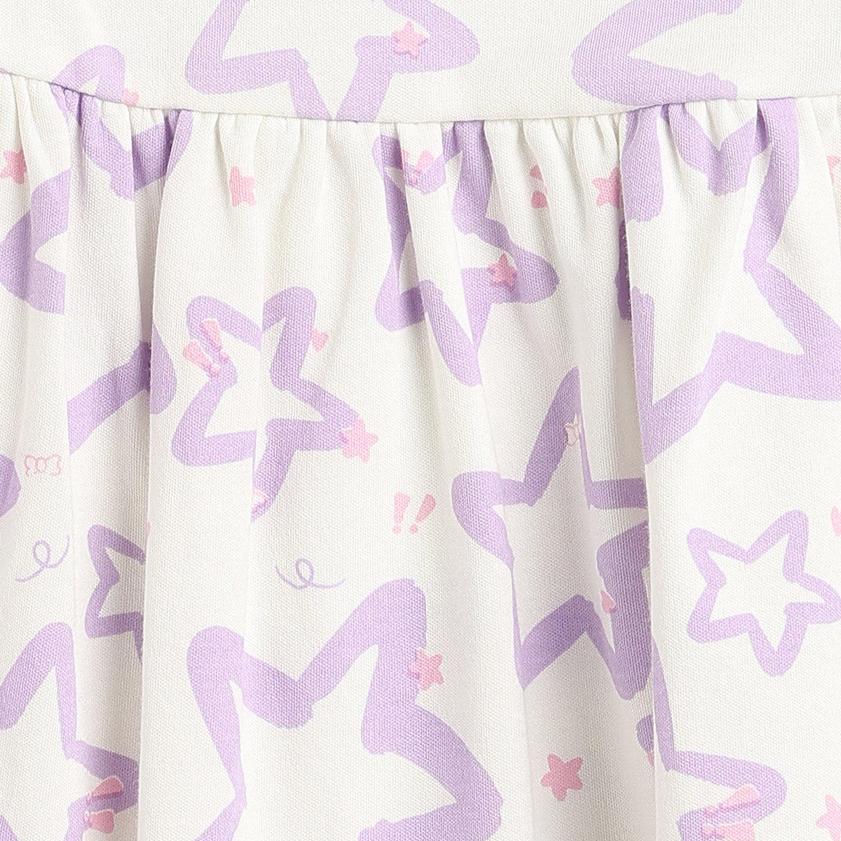 Baby Girls Off White and Lavender Cotton Dresses Pack of 2 Regular Fit.
