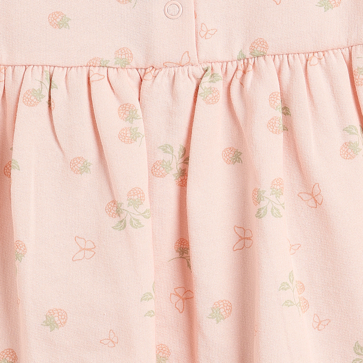 Baby Girls Peach and Off White Cotton Printed Dress Pack of 2 Regular Fit.
