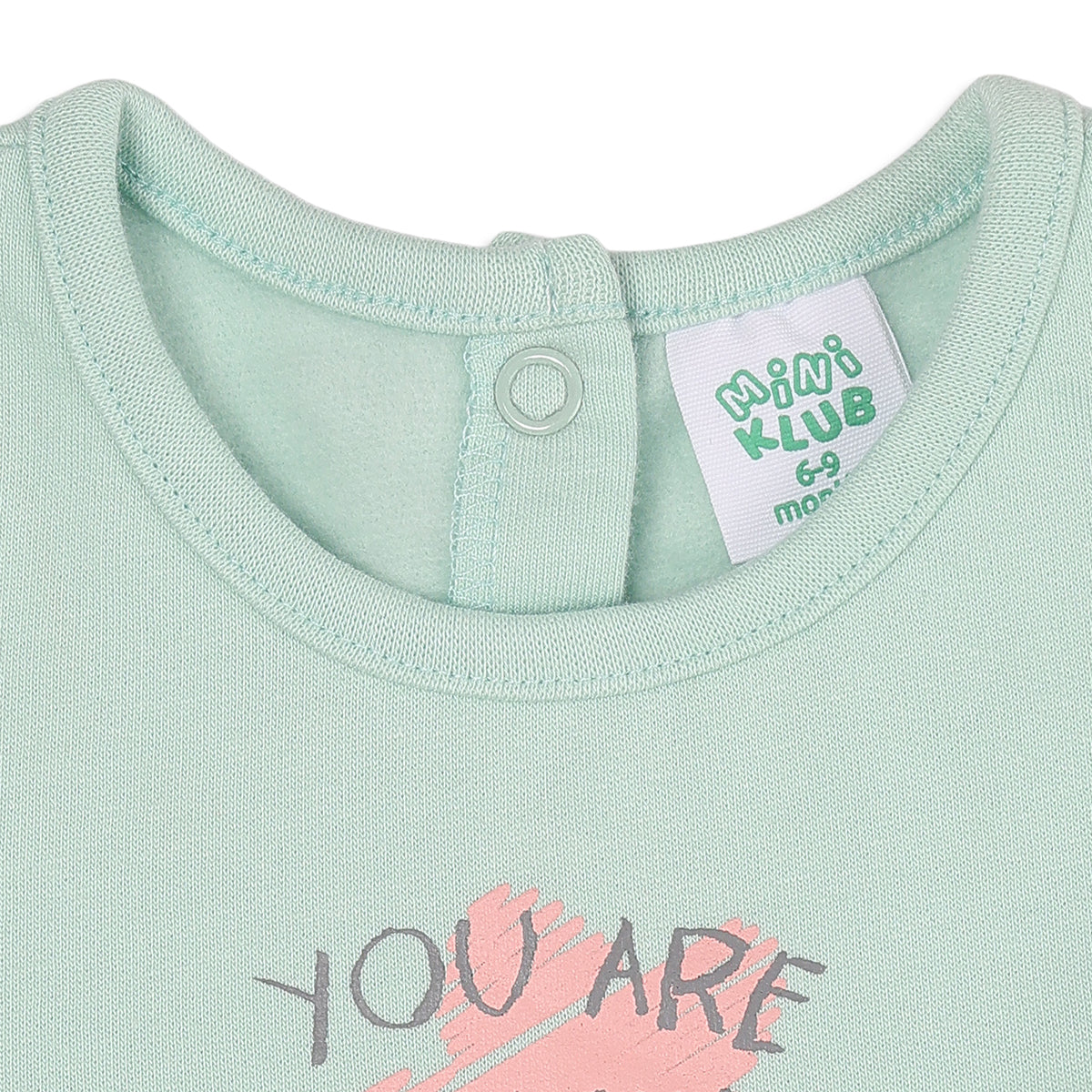 Baby Girls Cream and Mint Green Cotton Blend Printed Ruffle Dresses Pack of 2 Regular Fit Casual Wear