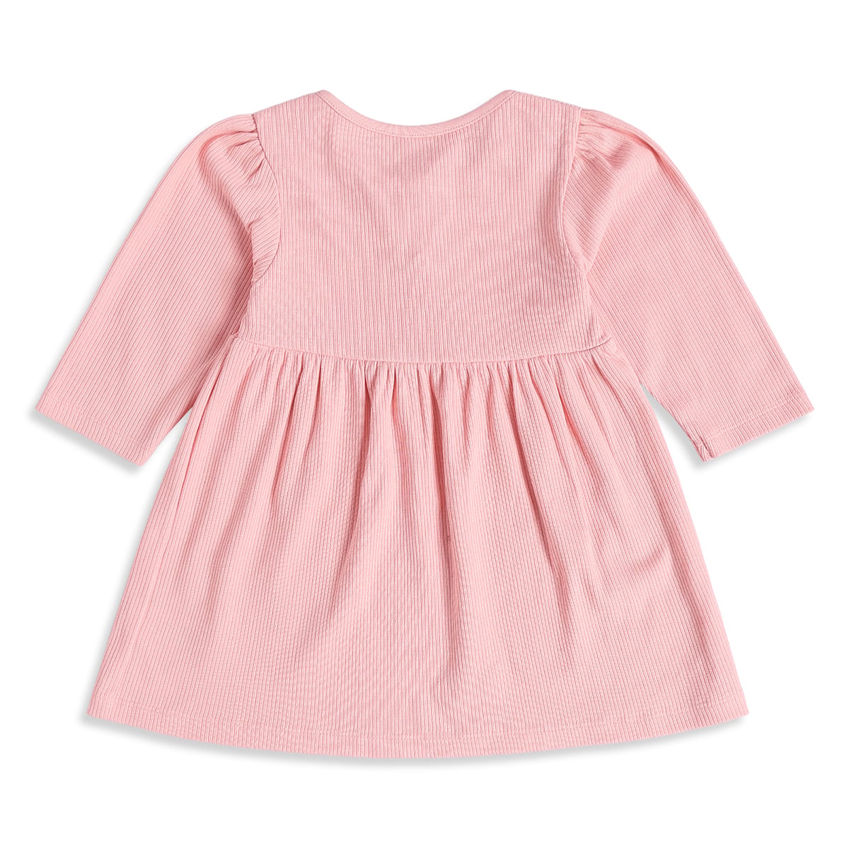 Baby Girls Pink And Off-White Cotton Printed Dresses Pack Of 2 Regular Fit Casual Wear