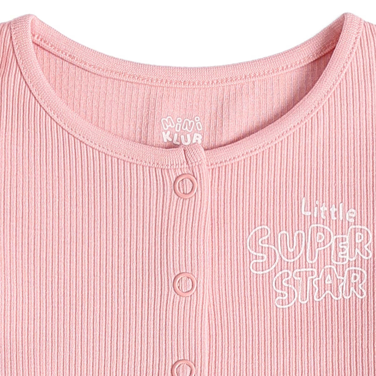 Baby Girls Pink And Off-White Cotton Printed Dresses Pack Of 2 Regular Fit Casual Wear