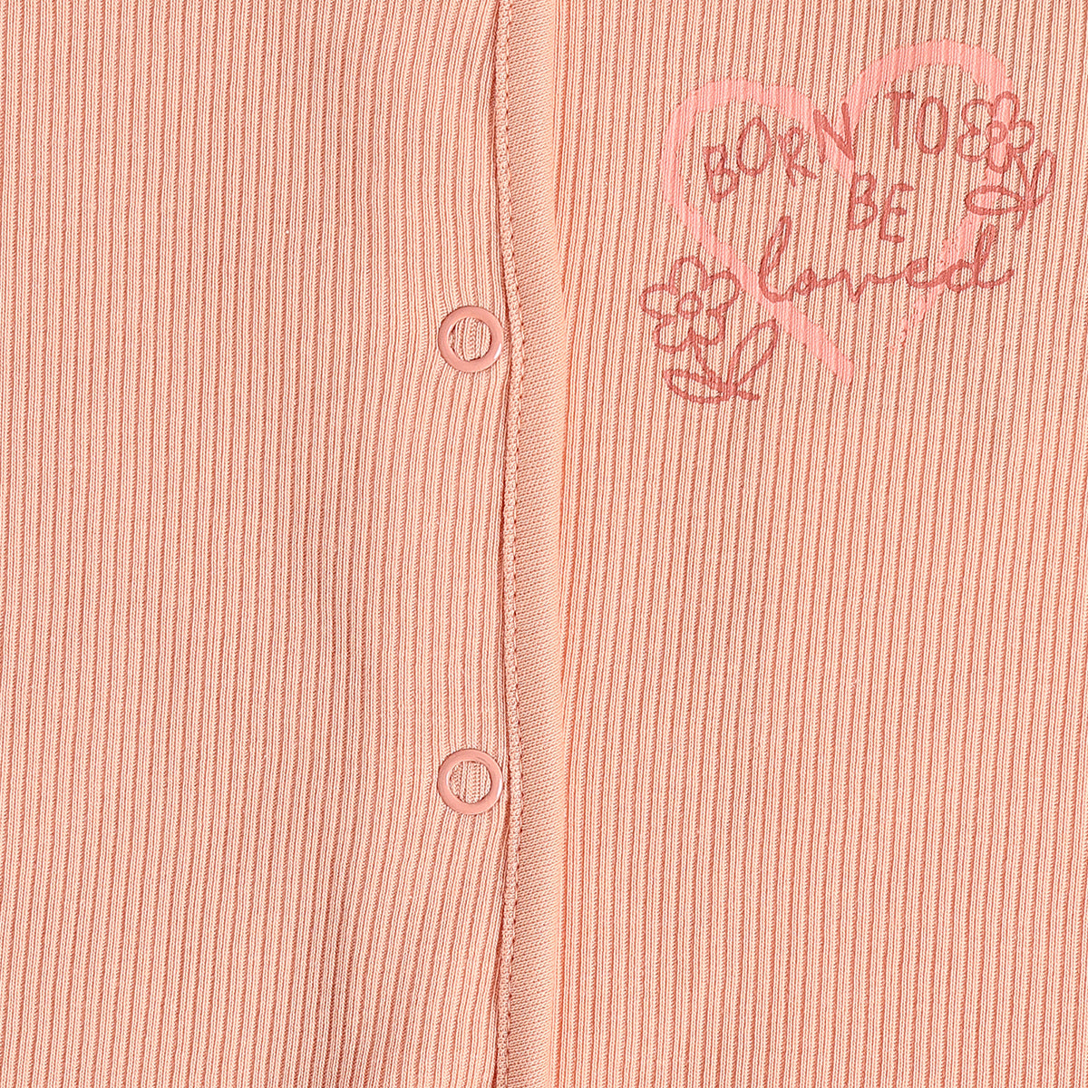 Baby Girls Pink And Peach Cotton Printed Front Open Vests Pack Of 2 Regular Fit Casual Wear