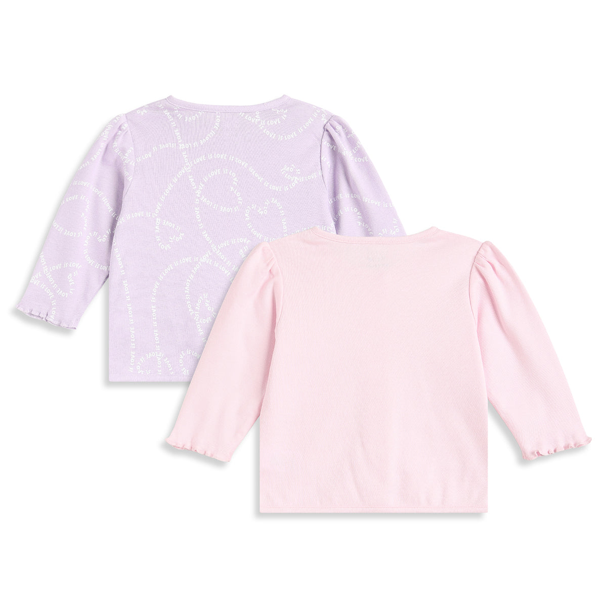Baby Girls Pink and Purple Cotton Front Open Vest Pack of 2 Regular Fit.