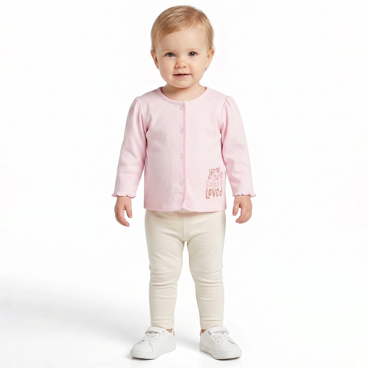 Baby Girls Pink and Purple Cotton Front Open Vest Pack of 2 Regular Fit.