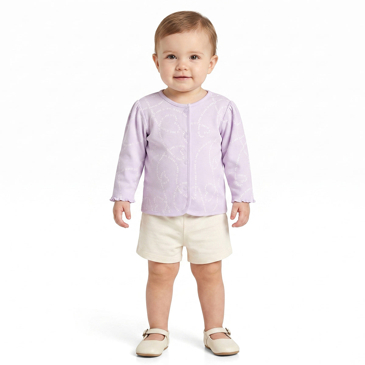 Baby Girls Pink and Purple Cotton Front Open Vest Pack of 2 Regular Fit.