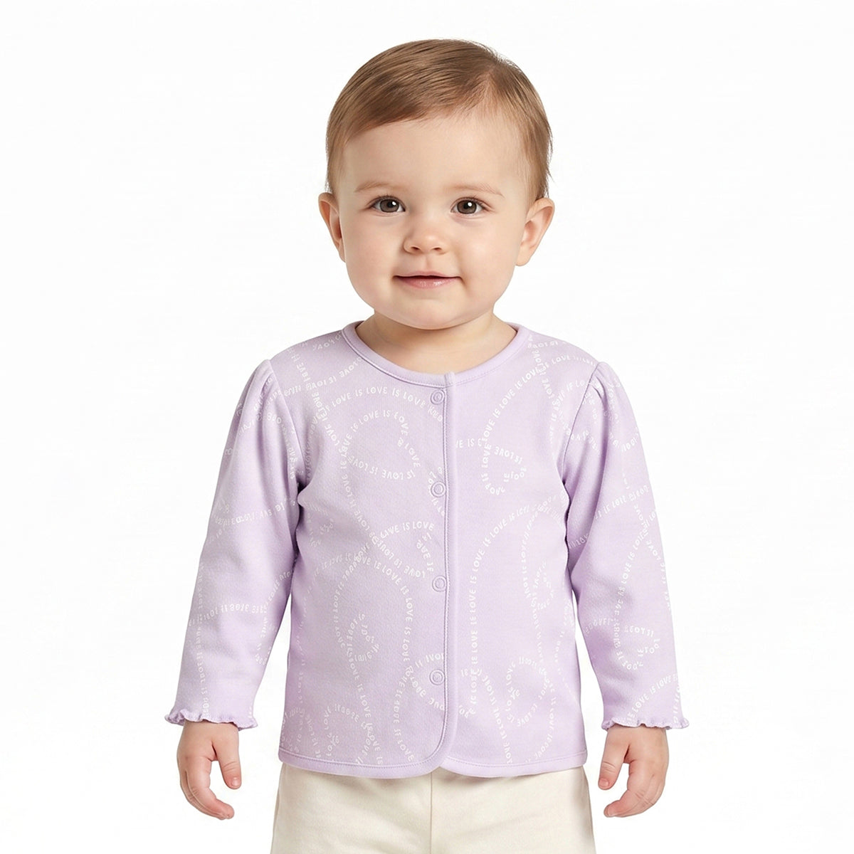 Baby Girls Pink and Purple Cotton Front Open Vest Pack of 2 Regular Fit.