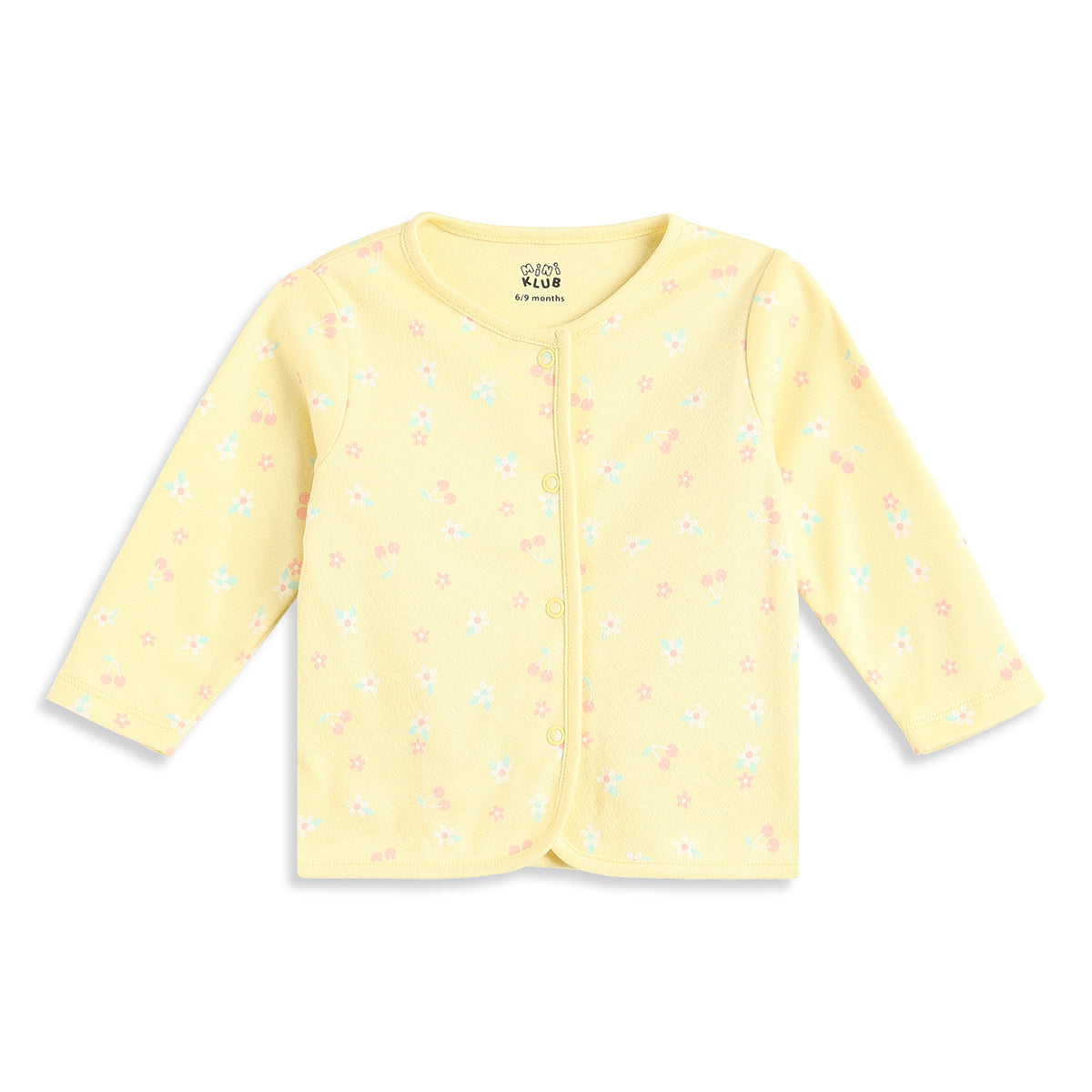 Baby Girls Blue and Yellow Cotton Front Open Vest Pack of 2 Regular Fit.