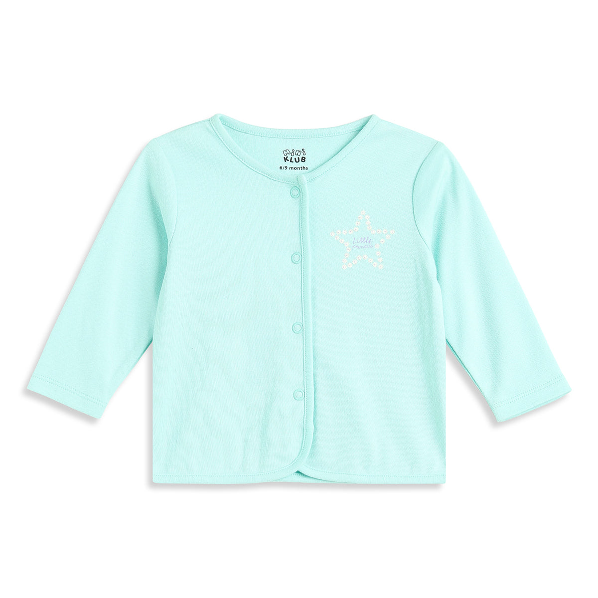 Baby Girls Blue and Yellow Cotton Front Open Vest Pack of 2 Regular Fit.