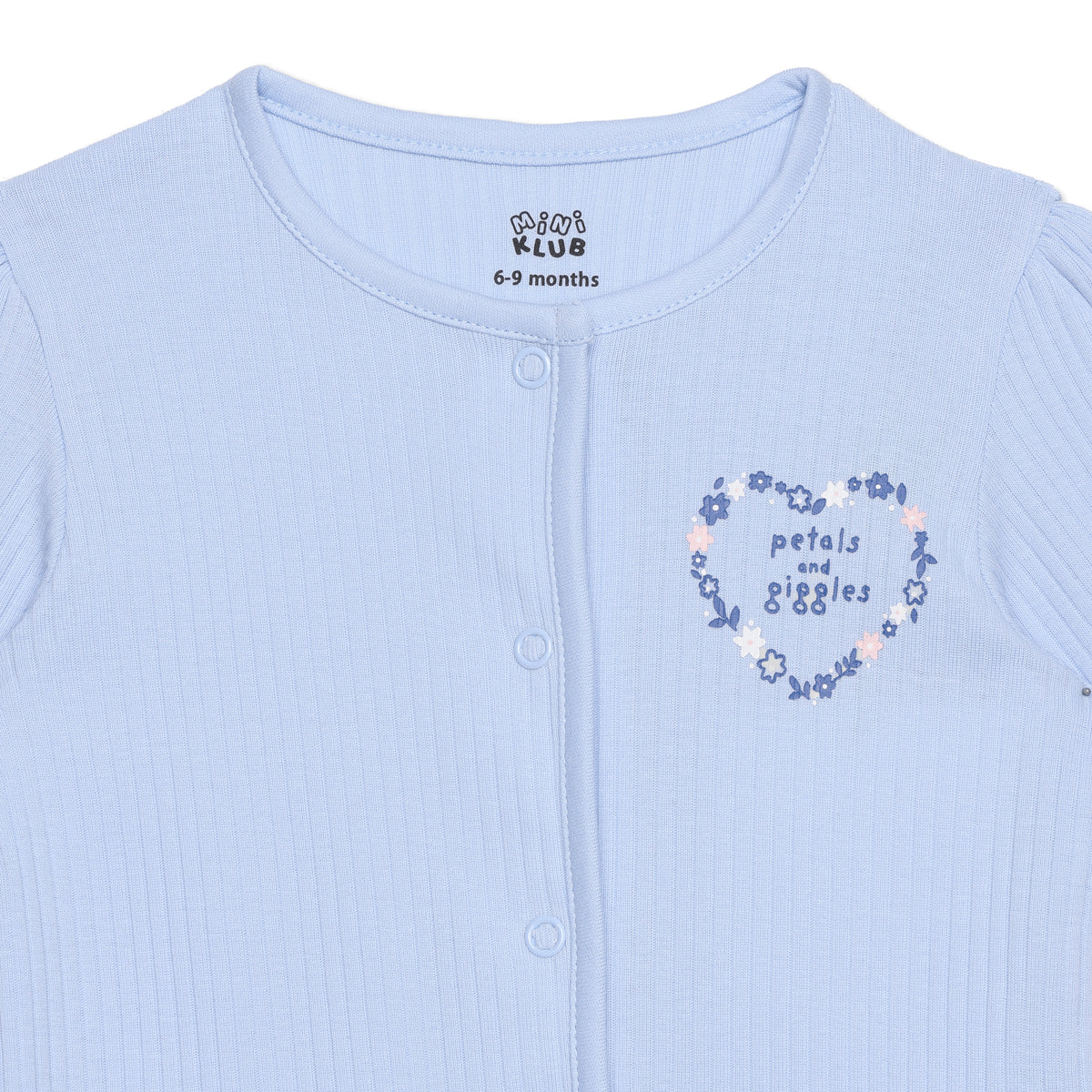 Baby Girls Blue and Peach Cotton Front Open Vests Pack of 2 Regular Fit Casual Wear
