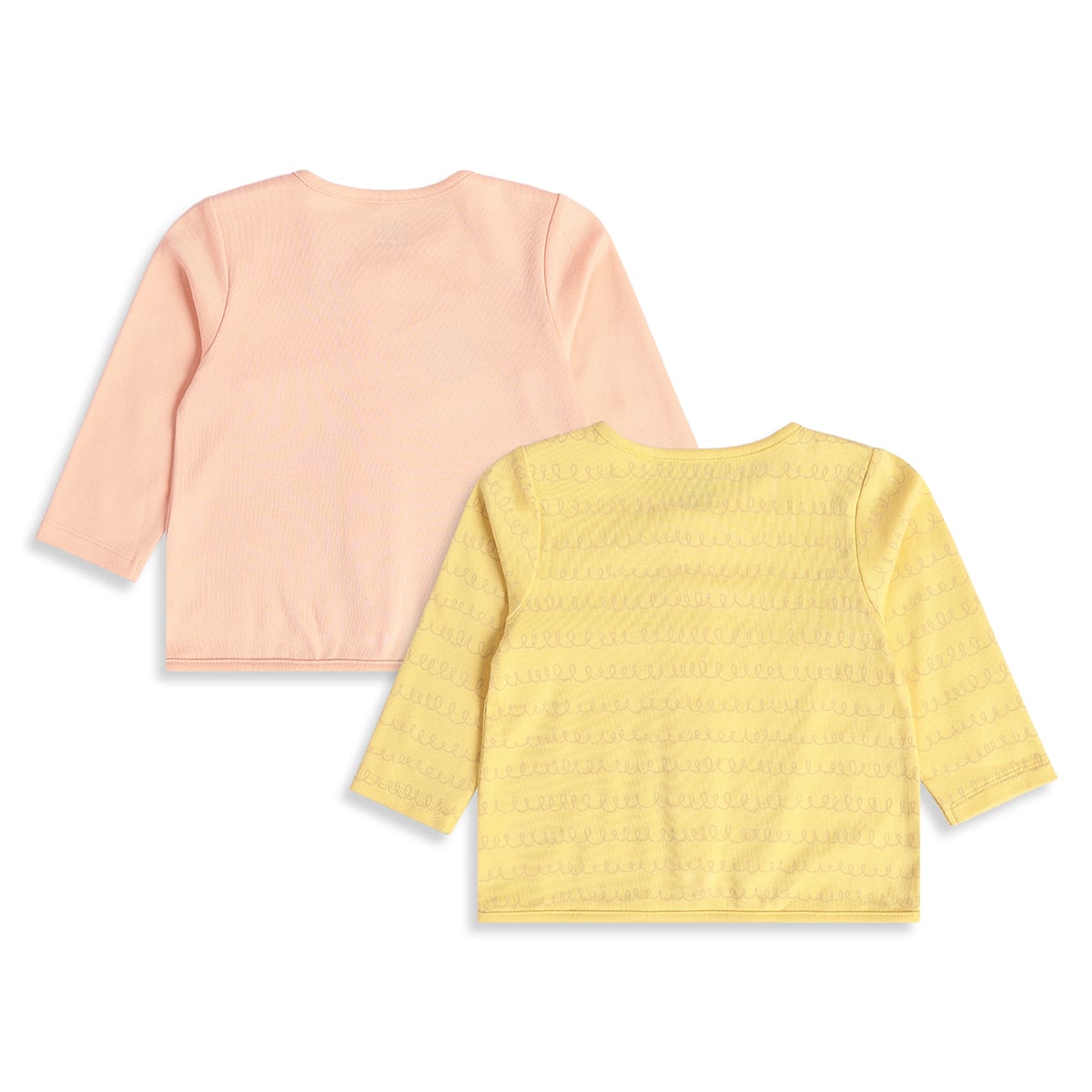 Baby Girls Peach and Yellow Cotton Vests Pack of 2 Regular Fit Casual Baby Vests