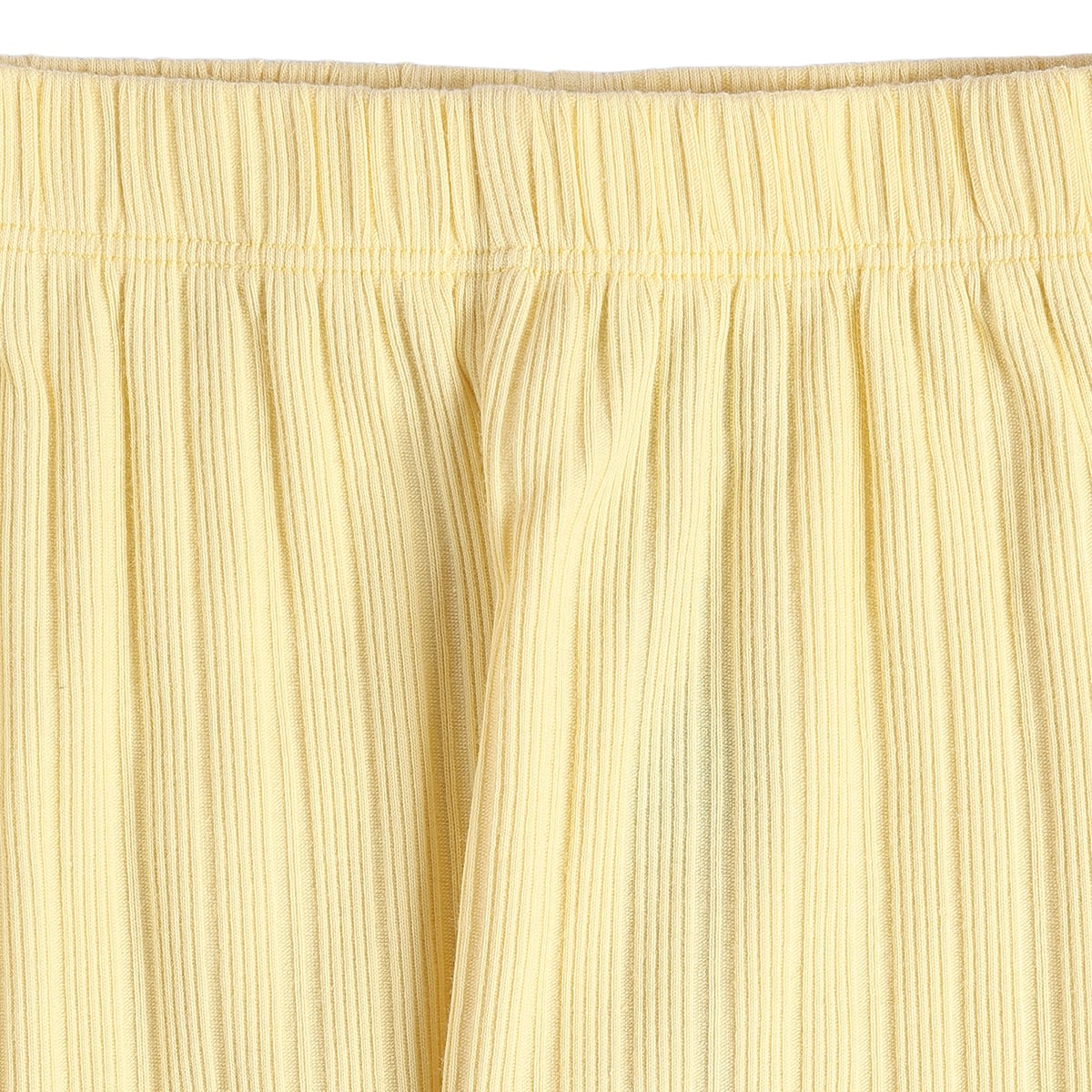 Baby Girls Off-White And Yellow Cotton Star Printed And Ribbed Knit Bottoms Pack Of 2 Regular Fit Casual Wear