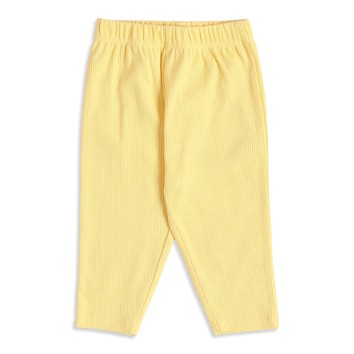 Baby Girls Yellow Cream And Mint Cotton Leggings Pack Of 2 Regular Fit Casual Wear