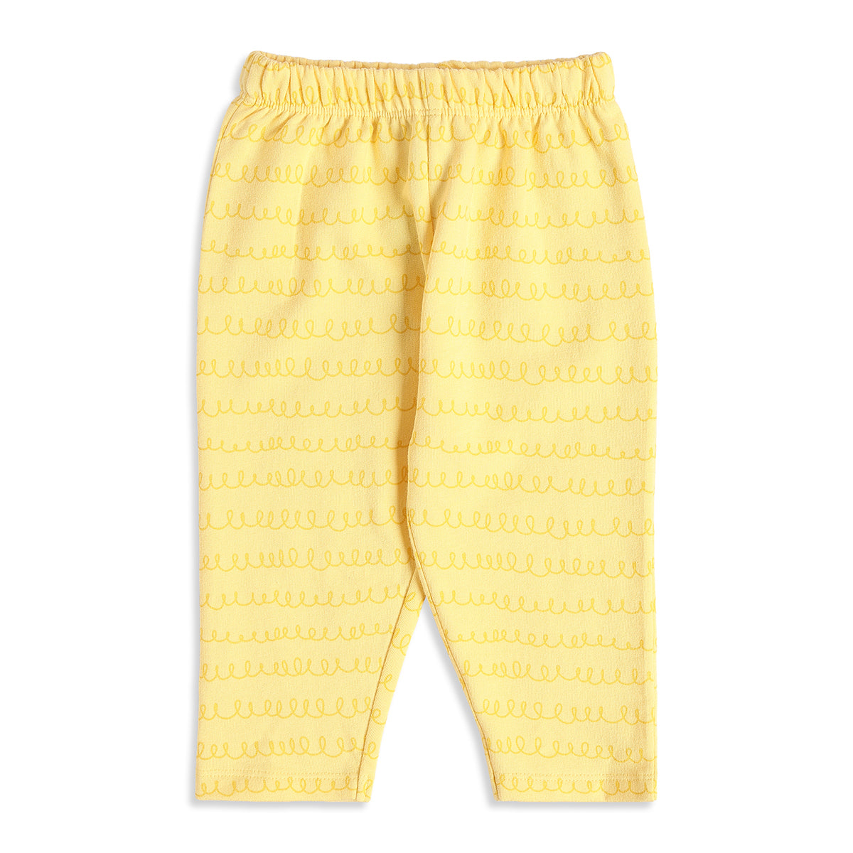 Baby Girls Peach and Yellow Cotton Knit Pants Pack of 2 Regular Fit Casual Kids Bottoms