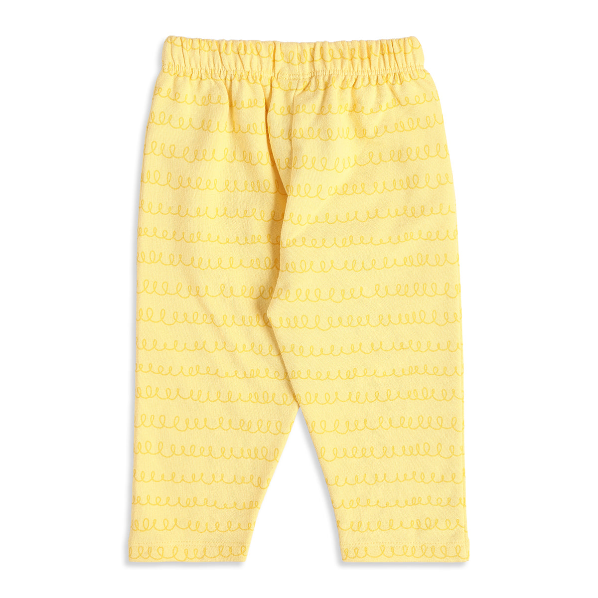 Baby Girls Peach and Yellow Cotton Knit Pants Pack of 2 Regular Fit Casual Kids Bottoms